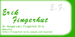 erik fingerhut business card